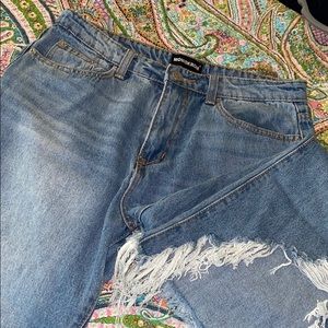 Cropped flair light wash jeans